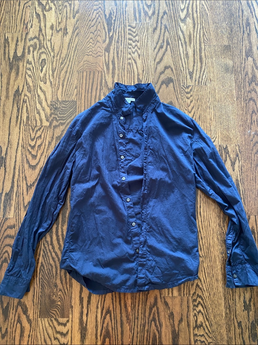 James Perse Deep Navy Casual Button-Down Shirt